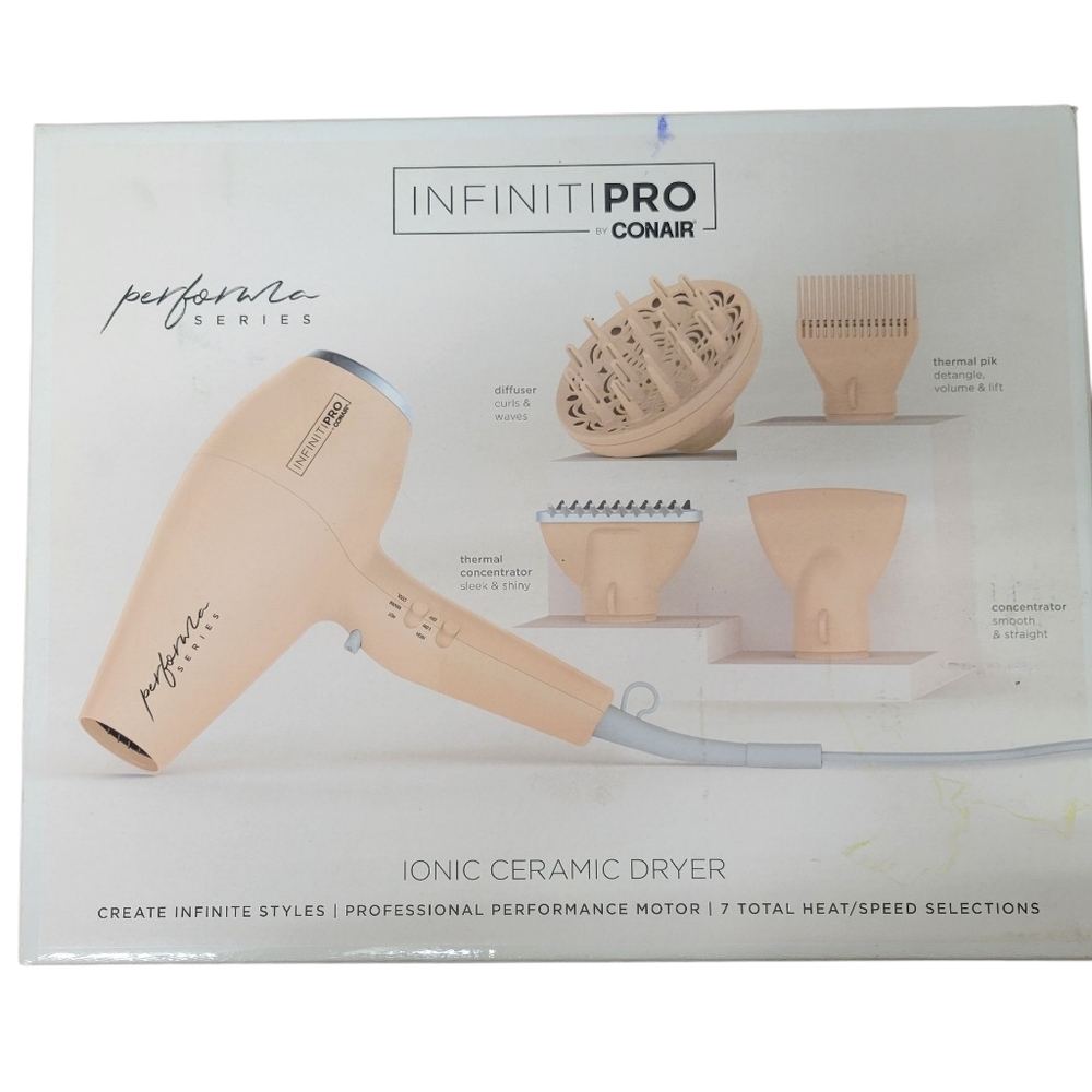 Infiniti Pro by Conair Ionic Ceramic Hair Dryer NIB